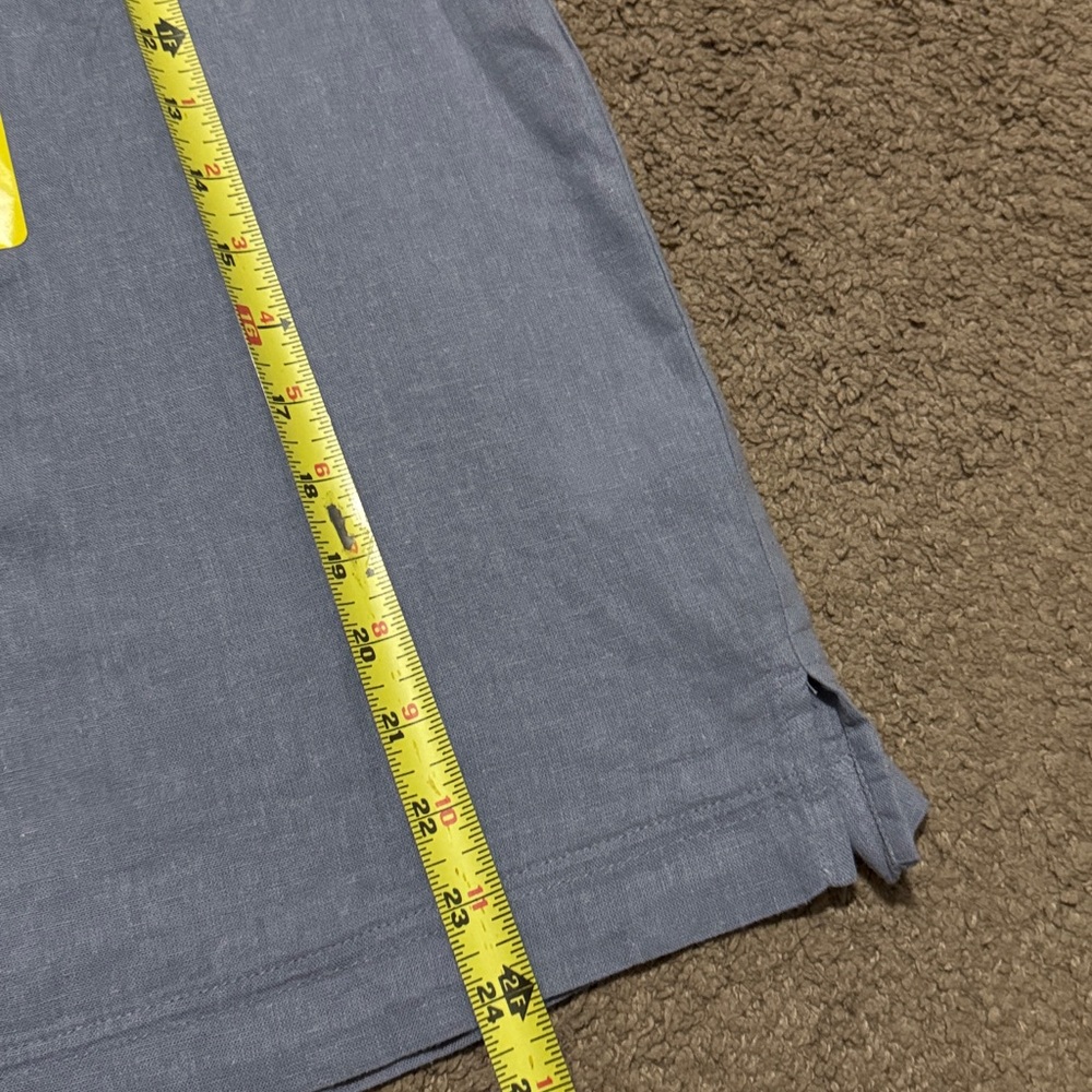 NWT Splendid Linen Viscose Blend Popover Blouse-Sz S-Chambray Blue-V Neck - Picture 10 of 11